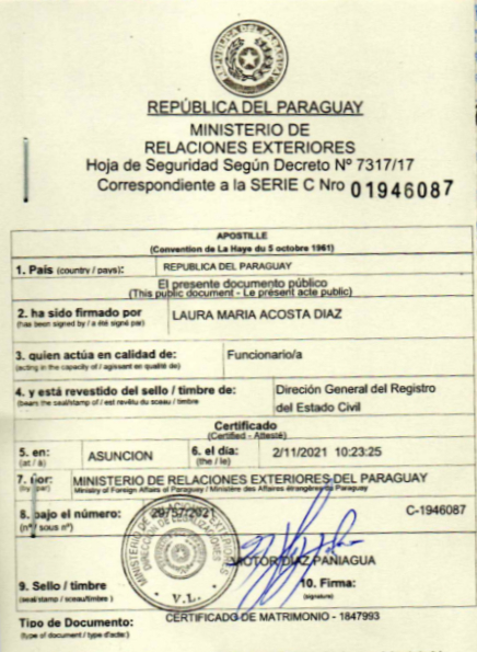 Apostille au Paraguay
